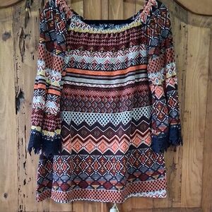 Colorful Geometric Women's Blouse